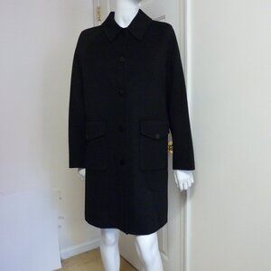 Theory Caban Relaxed Pea Coat in Double-Face Wool-Cashmere